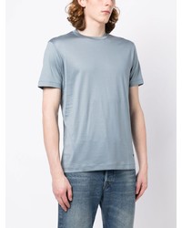 T-shirt à col rond bleu clair Emporio Armani