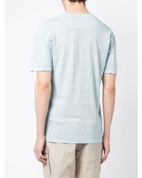 T-shirt à col rond bleu clair 120% Lino