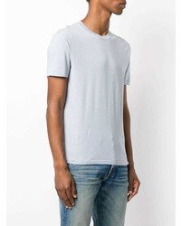 T-shirt à col rond bleu clair Tom Ford