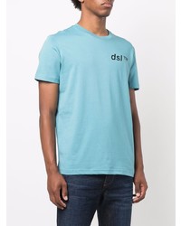 T-shirt à col rond bleu clair Diesel