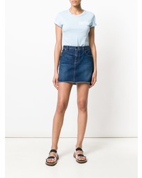 T-shirt à col rond bleu clair Calvin Klein Jeans