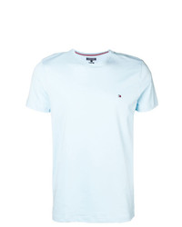 T-shirt à col rond bleu clair Tommy Hilfiger