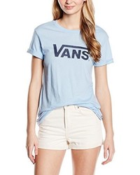 T-shirt à col rond bleu clair Vans