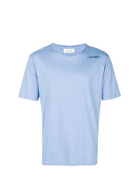 T-shirt à col rond bleu clair Wales Bonner