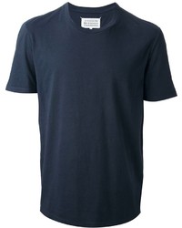 T-shirt à col rond bleu marine