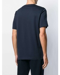 T-shirt à col rond bleu marine Corneliani