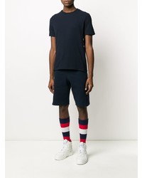 T-shirt à col rond bleu marine Thom Browne