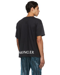 T-shirt à col rond bleu marine Moncler Genius