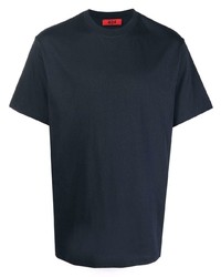 T-shirt à col rond bleu marine 424