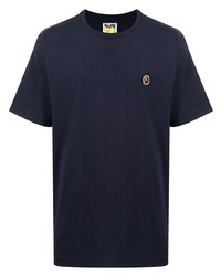 T-shirt à col rond bleu marine A Bathing Ape