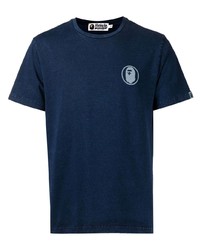 T-shirt à col rond bleu marine A Bathing Ape