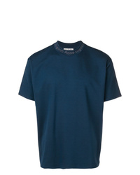 T-shirt à col rond bleu marine Acne Studios