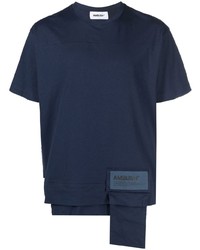 T-shirt à col rond bleu marine Ambush