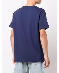 T-shirt à col rond bleu marine Maison Labiche