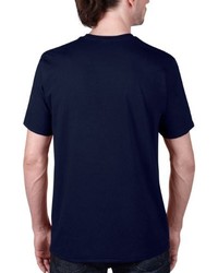 T-shirt à col rond bleu marine Anvil