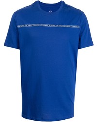 T-shirt à col rond bleu marine Armani Exchange