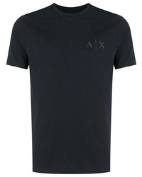 T-shirt à col rond bleu marine Armani Exchange