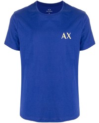 T-shirt à col rond bleu marine Armani Exchange