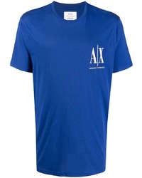 T-shirt à col rond bleu marine Armani Exchange