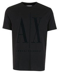 T-shirt à col rond bleu marine Armani Exchange