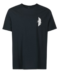 T-shirt à col rond bleu marine Armani Exchange