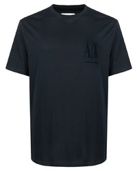 T-shirt à col rond bleu marine Armani Exchange