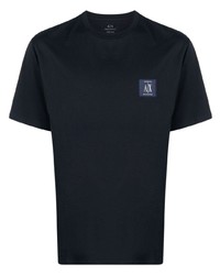 T-shirt à col rond bleu marine Armani Exchange