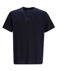 T-shirt à col rond bleu marine Armani Exchange