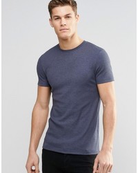 T-shirt à col rond bleu marine Asos