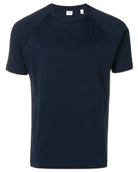 T-shirt à col rond bleu marine Aspesi