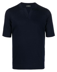 T-shirt à col rond bleu marine Ballantyne