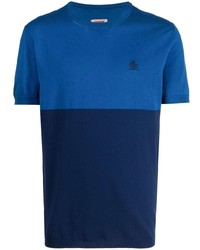 T-shirt à col rond bleu marine Baracuta