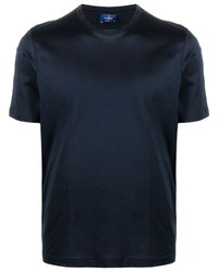 T-shirt à col rond bleu marine Barba