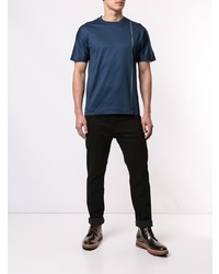 T-shirt à col rond bleu marine Cerruti 1881