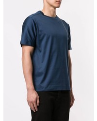 T-shirt à col rond bleu marine Cerruti 1881