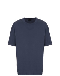 T-shirt à col rond bleu marine Bassike