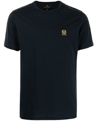 T-shirt à col rond bleu marine Belstaff