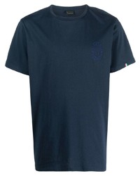 T-shirt à col rond bleu marine Billionaire