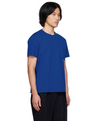 T-shirt à col rond bleu marine Wooyoungmi