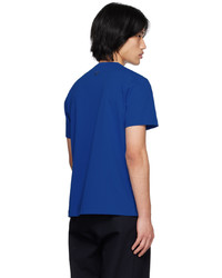 T-shirt à col rond bleu marine Wooyoungmi