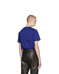 T-shirt à col rond bleu marine Helmut Lang