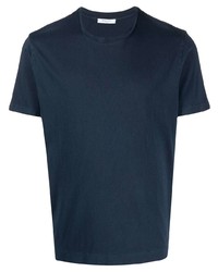 T-shirt à col rond bleu marine Boglioli