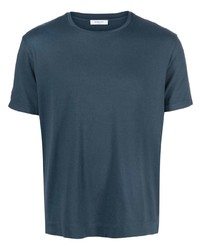 T-shirt à col rond bleu marine Boglioli