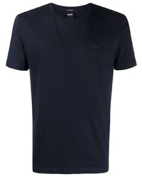 T-shirt à col rond bleu marine BOSS