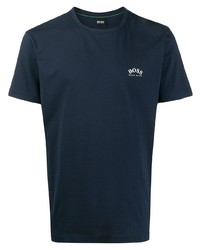 T-shirt à col rond bleu marine BOSS