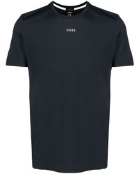 T-shirt à col rond bleu marine BOSS