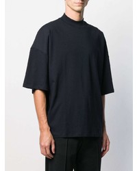 T-shirt à col rond bleu marine Jil Sander