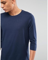 T-shirt à col rond bleu marine Asos