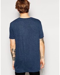 T-shirt à col rond bleu marine Asos