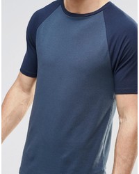 T-shirt à col rond bleu marine Asos